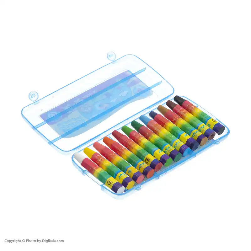 پاستل روغنی 12 رنگ آریا کد 2010
