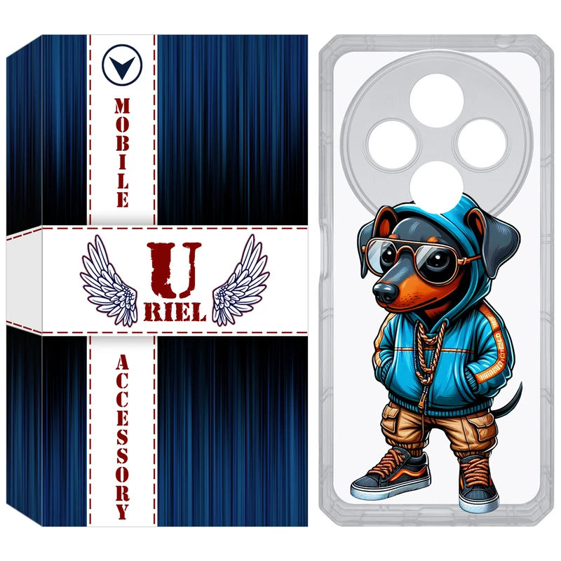 کاور یوریل مدل Clear کد 49 طرح سگ مناسب برای گوشی موبایل شیائومی Redmi 14C / Poco C75