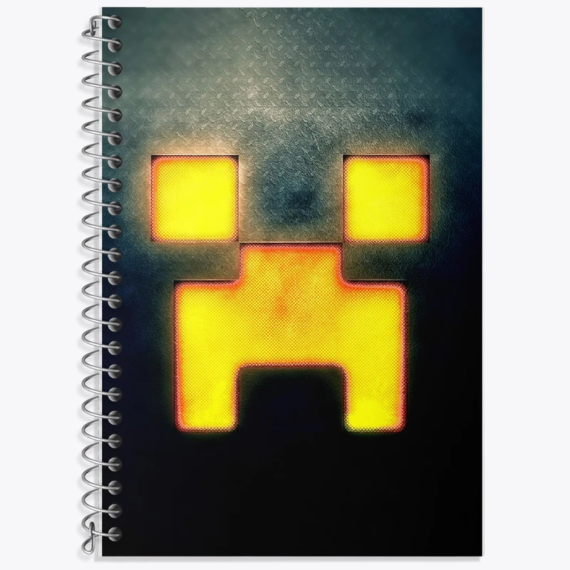 دفتر زبان 50 برگ خندالو مدل سه خط طرح ماینکرافت (Minecraft) کد F288