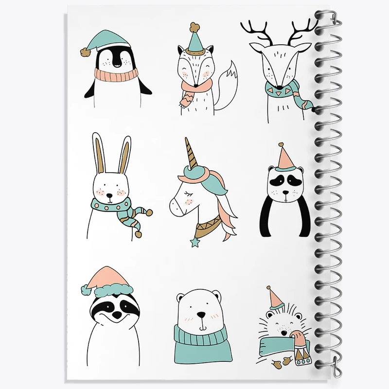 دفتر نقاشی 50 برگ خندالو طرح حیوانات بامزه و کیوت کد N2531