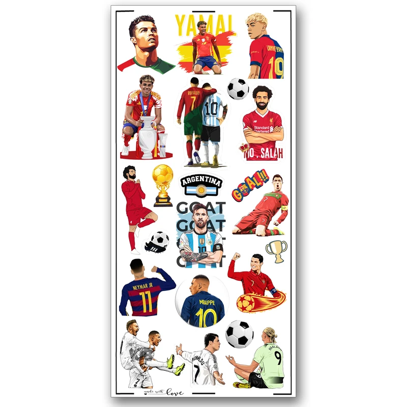 برچسب مدل برش خورده ستاره های فوتبال جهان