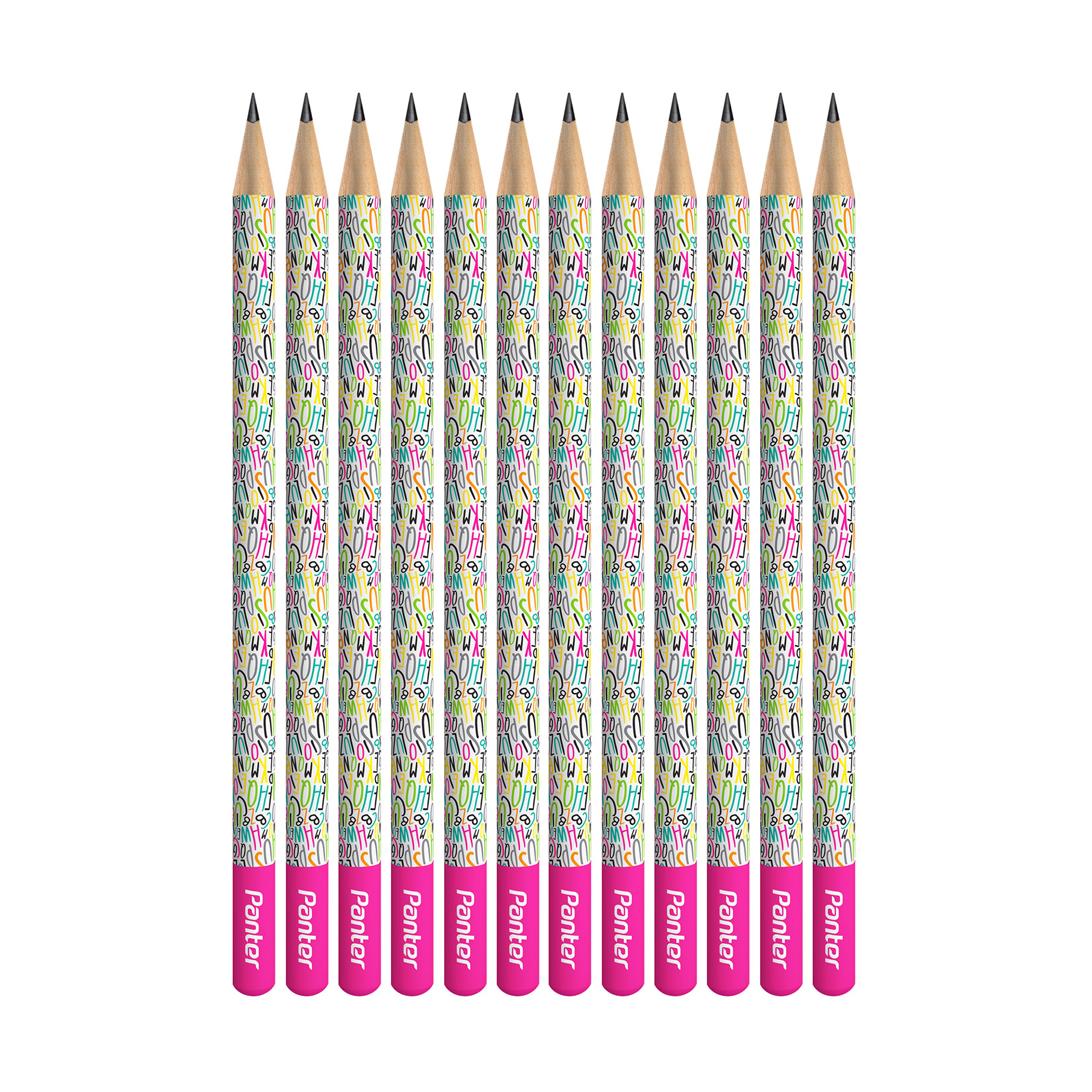 مداد مشکی پنتر سری Art مدل Alphabet کد BP114-2 بسته 12 عددی