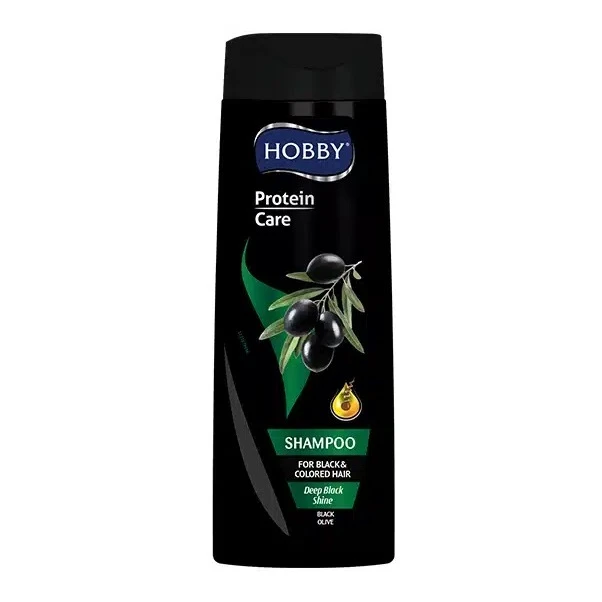 شامپو مو هوبی مدل Black Olive مناسب برای موهای مشکی و رنگ شده حجم 500 میلی‌لیتر