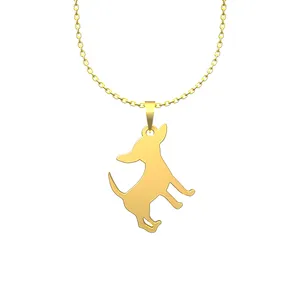 گردنبند طلا 18 عیار زنانه مدوپد مدل سگ کد J2-1-1253