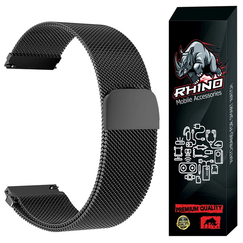 بند راینو مدل Milanese مناسب برای ساعت هوشمند امیزفیت GTR 2 / GTR 2e / GTR 47mm / GTR 3 / GTR 3 Pro / GTR 4 / Bip 5