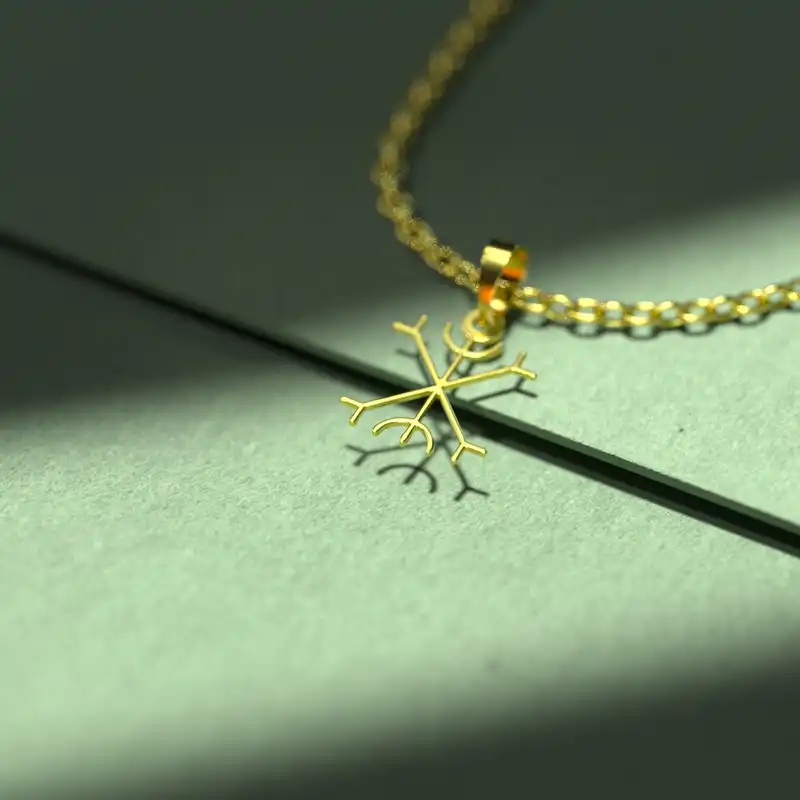 گردنبند طلا 18 عیار زنانه مدوپد مدل هندسی کد F3-1-1053