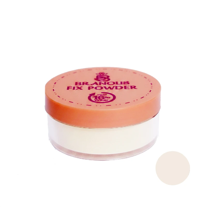 پودر فیکس مات برانوس مدل translucent و شماره رنگ 01 وزن 30 گرم