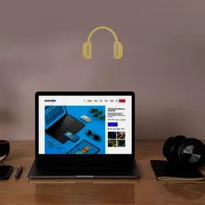چراغ دیواری نئون دیزاین طرح Headphone_YL
