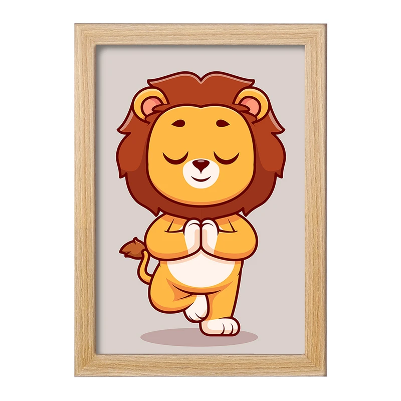 تابلو خندالو مدل حیوانات بامزه شیر کد 29450