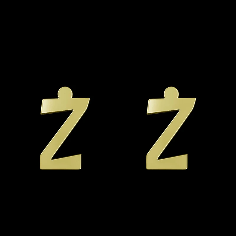 گوشواره طلا 18 عیار زنانه مدوپد مدل حرف Z کد GA1-16660