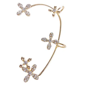 گوشواره زنانه مدل ایرکاف طرح گل کد Ecns4r