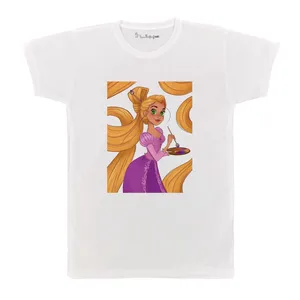 تی شرت بچگانه پرمانه طرح گیسو کمند کد pmt.527