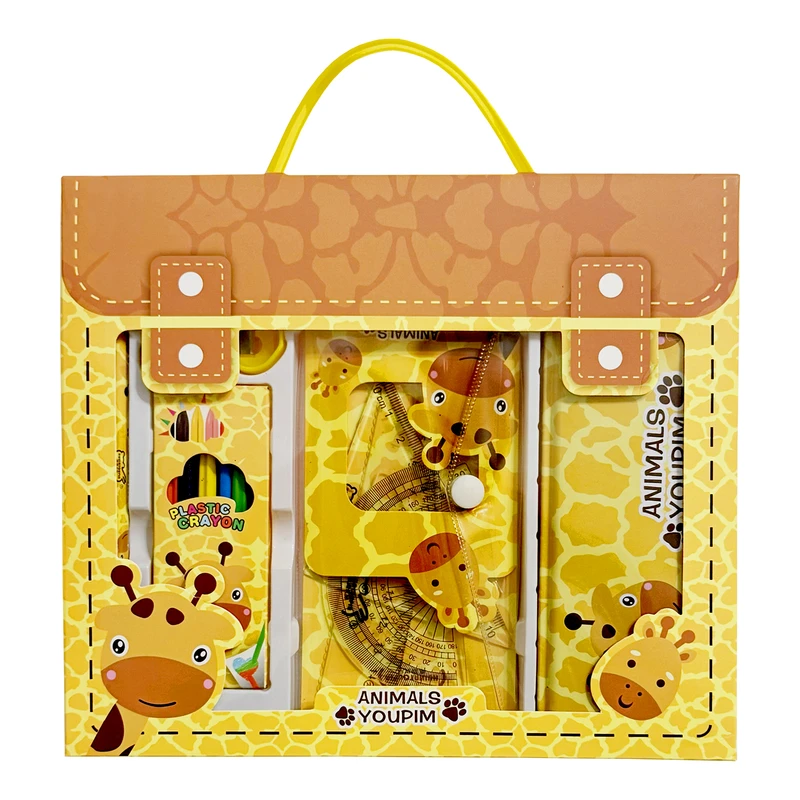 بسته لوازم تحریر مدل زرافه کد HJ-9938 مجموعه 10 عددی