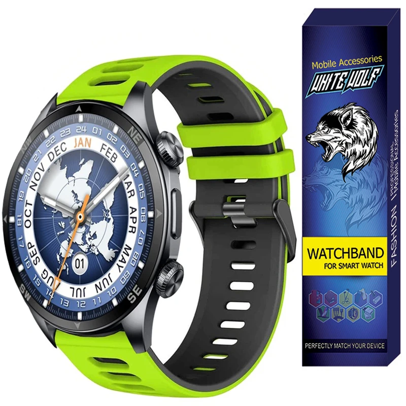 بند وایت ولف مدل WB-SIL- 2C مناسب برای ساعت هوشمند گلوریمی GX SPORT 22mm