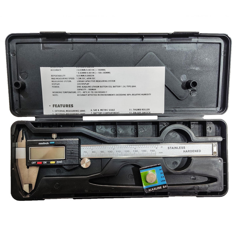 کولیس دیجیتال مدل DNC -150 گستره 150-0 میلی متر