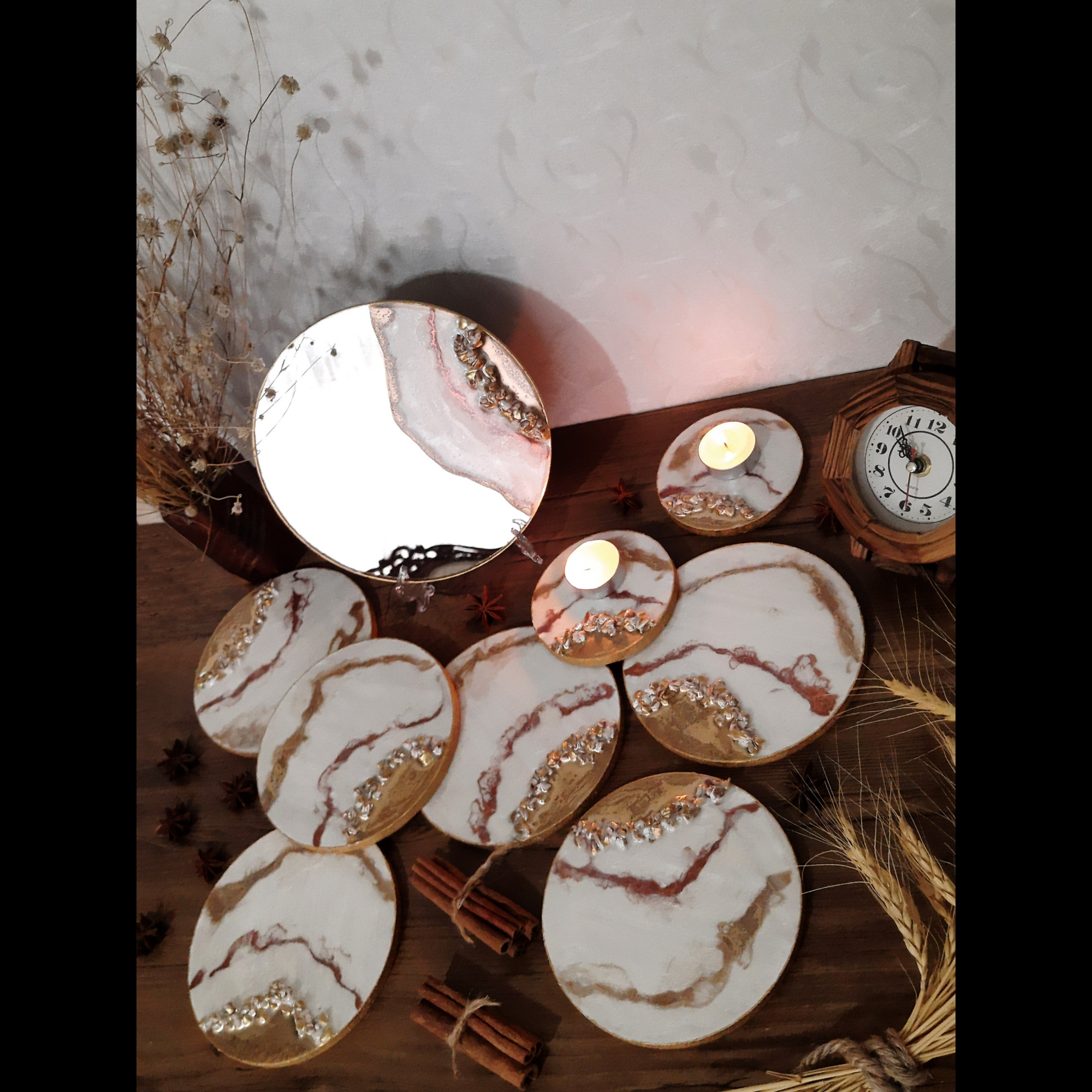 مجموعه ظروف هفت سین 9 پارچه مدل مرمر