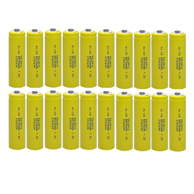 باتری شارژی قلمی سولونیکس مدل صنعتی Ni-Cd مجموعه 20 عددی