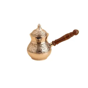 قهوه جوش برنجی مدل  دسته چوبی کد 4.5 CUP