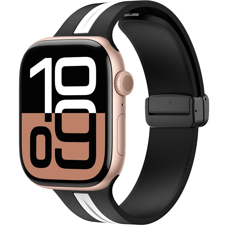 بند اسپایدر مدل Dual Silicone Magnet-B مناسب برای اپل واچ سری 10 سایز 46 میلی متری