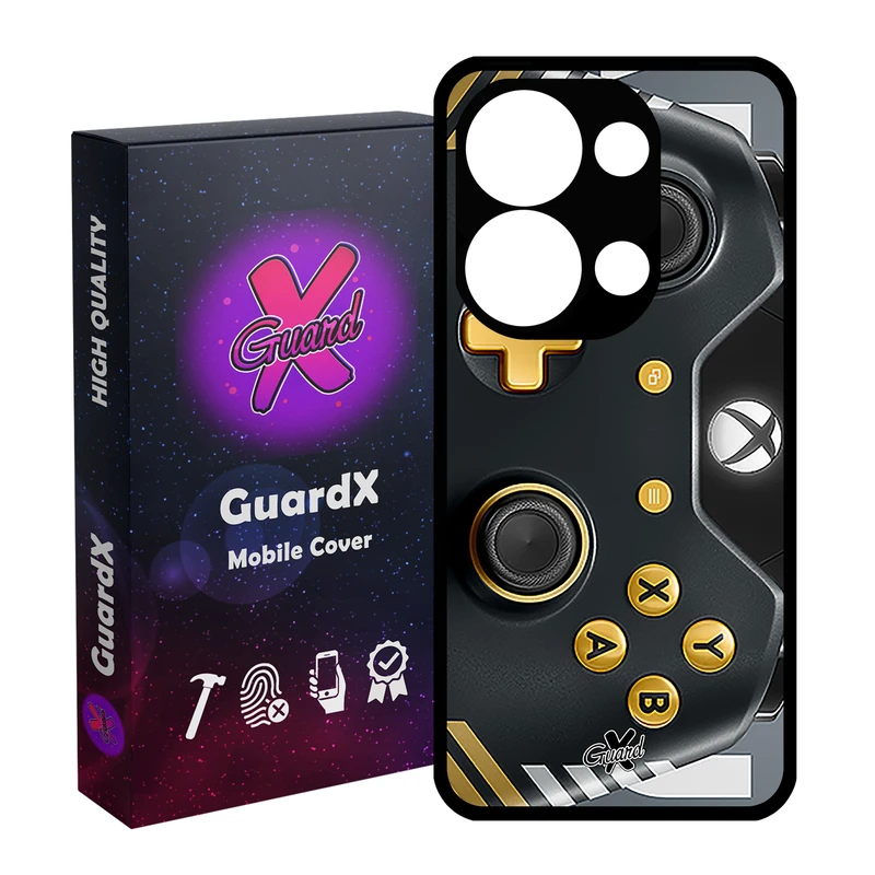 کاور گارد ایکس طرح XBox Conroller مدل Glass10090 مناسب برای گوشی موبایل شیائومی Redmi Note 13 Pro 4G / Poco M6 Pro 4G