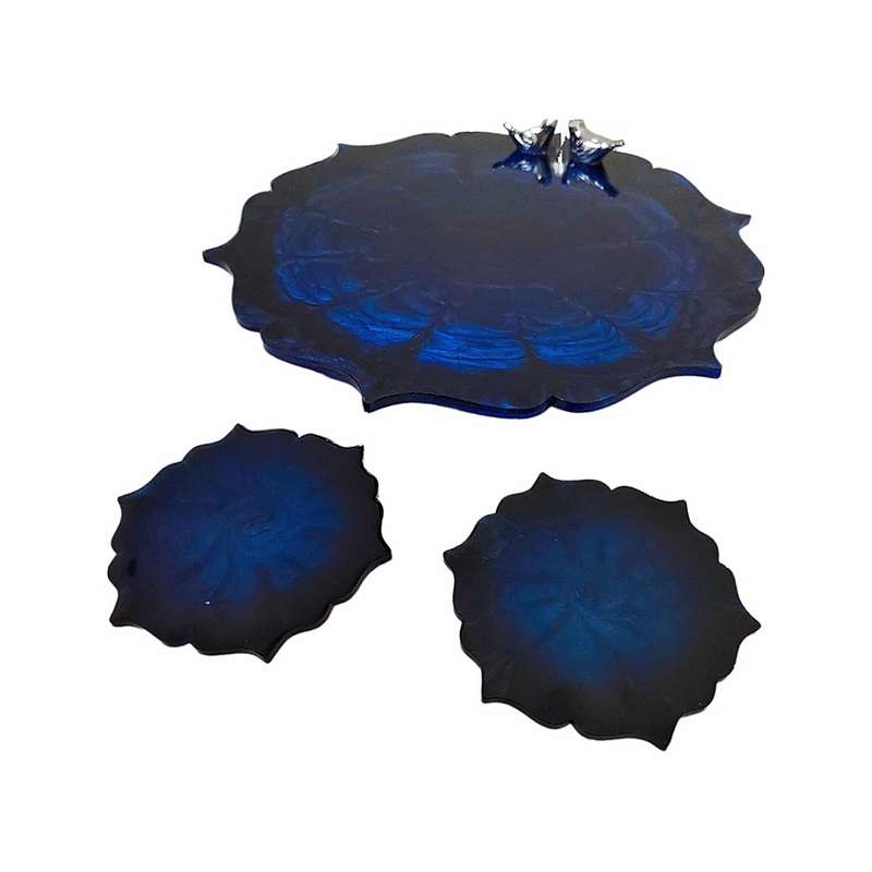 سینی سرو کد N139 به همراه زیر لیوانی