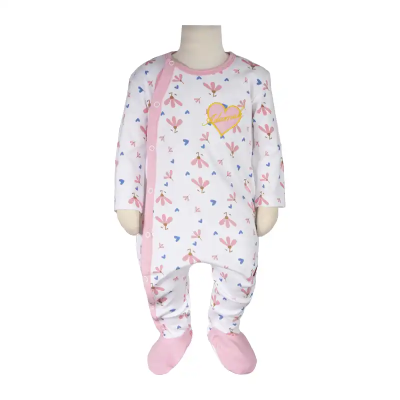 ست سرهمی و کلاه نوزادی آدمک مدل گلبرگ رنگ صورتی