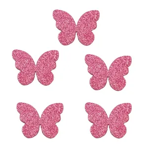 پروانه تزیین کیک مدل پینک مجموعه 5 عددی