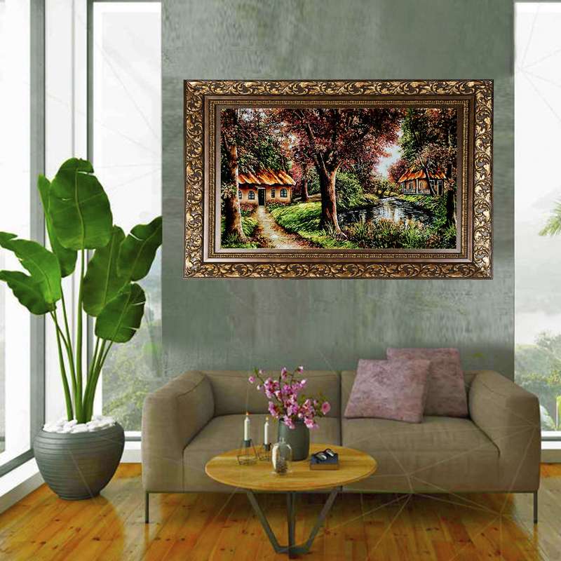 تابلو فرش دستباف طرح تک درخت مدل rt