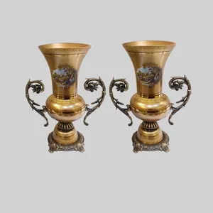 گلدان دکوری  کریستال سازان کد G1338 بسته دو عددی