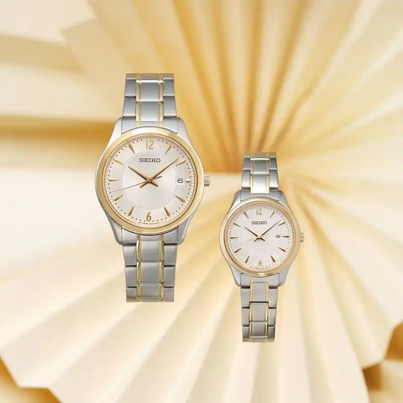 ست ساعت مچی عقربه ای زنانه و مردانه سیکو مدل SUR468P1 و SUR474P1