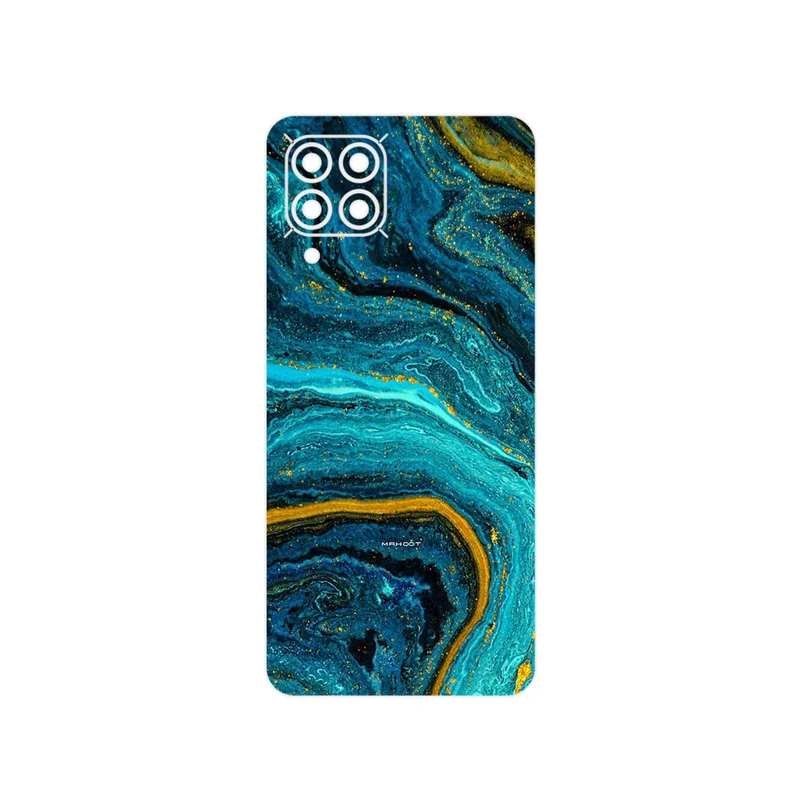 برچسب پوششی ماهوت مدل Turquoise marblewith golden streaks مناسب برای گوشی موبایل سامسونگ M53
