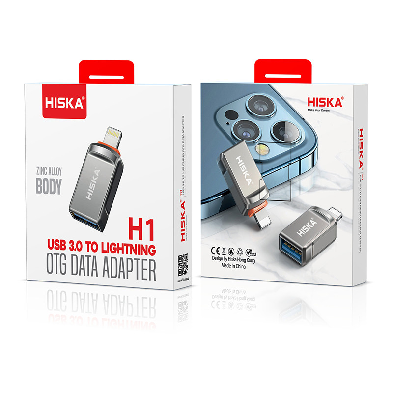 مبدل USB 3.0 OTG به لایتنینگ هیسکا مدل H1