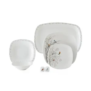 سرویس غذاخوری چینی زرین ایران مدل کواترو 27 پارچه رسپینا درجه یک