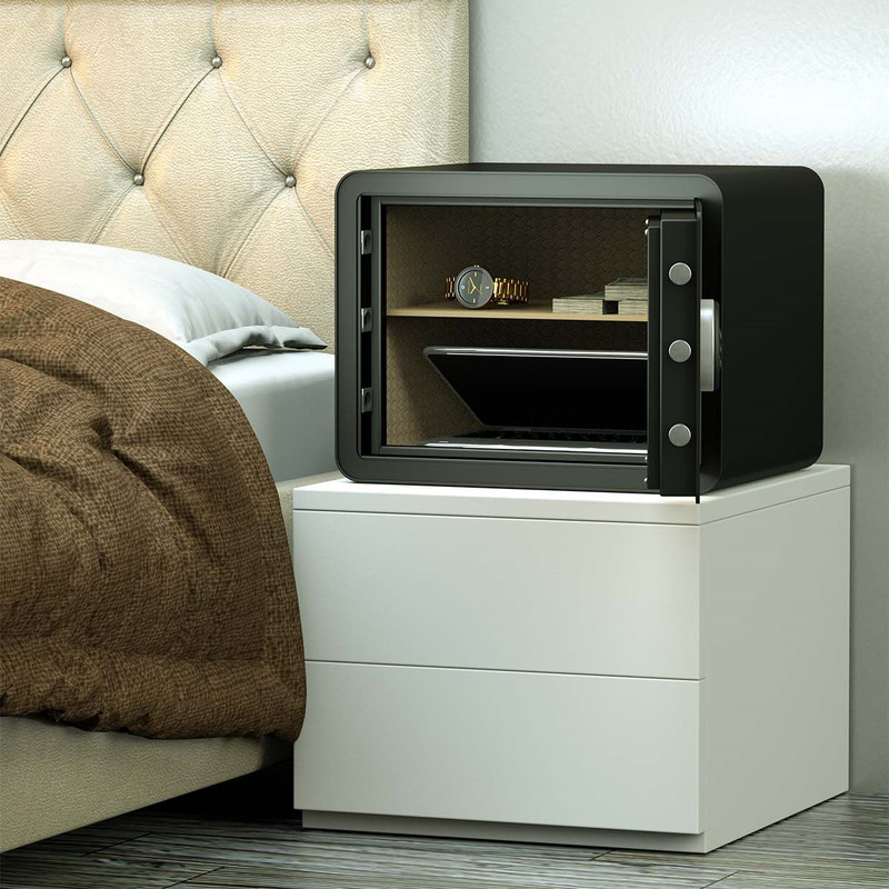 گاوصندوق الکترونیکی سدید مدل هوم‌سیف اثرانگشتی-لمسی کد HS-FT