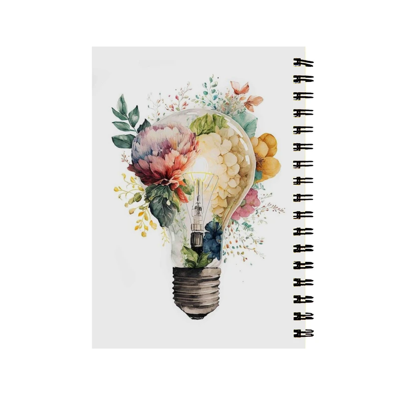 دفتر مشق 60 برگ طرح لامپ فانتزی کد D-2022