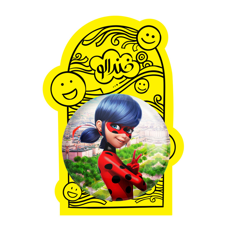 آینه جیبی خندالو مدل دختر کفشدوزکی  کد 2820