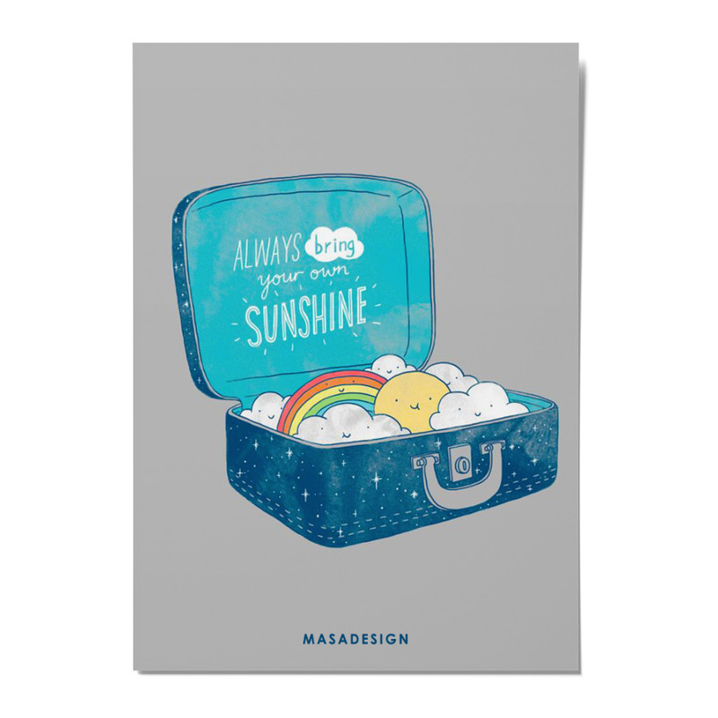 کارت پستال ماسا دیزاین طرح چمدان مدل POSH046