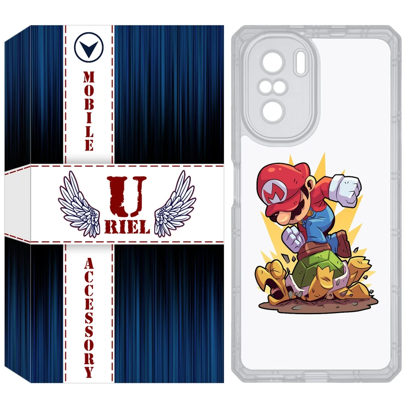 کاور یوریل مدل Clear کد 64 طرح ماریو مناسب برای گوشی موبایل شیائومی Poco F3 / Redmi K40 / K40 Pro / Mi 11i