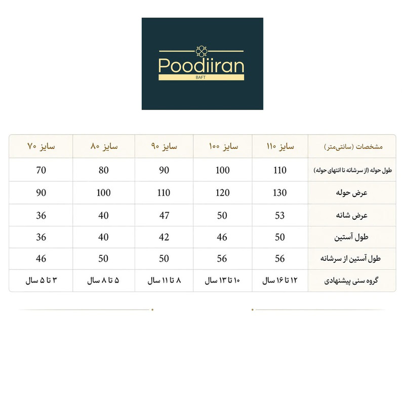 حوله پالتویی کودک و‌ نوزاد پودیران بافت مدل عروسکی سایز 110*130مناسب برای قد 140 تا 160سانتی متر