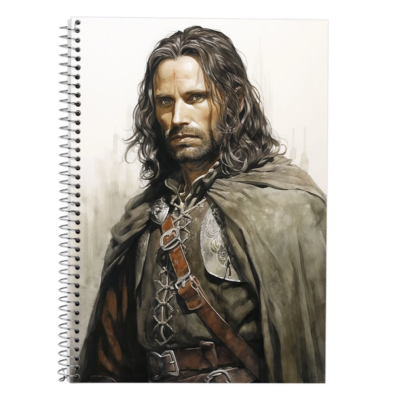 دفتر زبان 50 برگ مدوپد مدل دوخط طرح  ارباب حلقه ها The Lord of the Rings کد DF3100