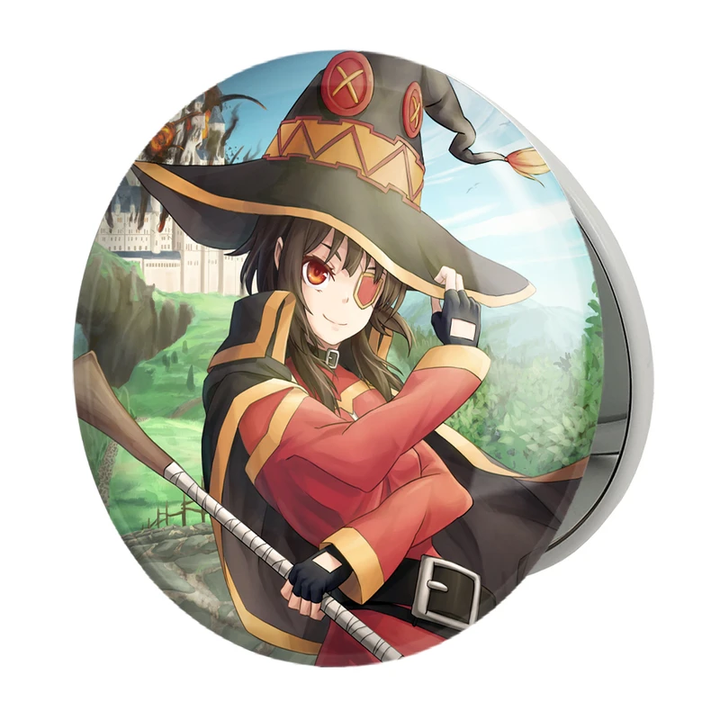 آینه جیبی خندالو طرح مگومین انیمه کونوسوبا Konosuba مدل تاشو کد 27332 