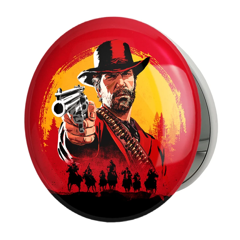 آینه جیبی خندالو طرح رد دد Red Dead مدل تاشو کد 10293 
