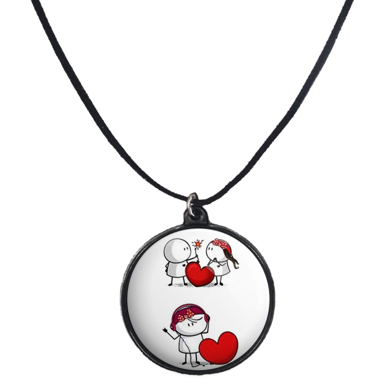 گردنبند پرمانه طرح عاشقانه کد pmb.5700 مدل دو طرفه