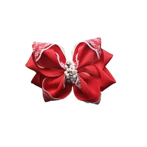 گیره مو دخترانه طرح پاپیونی توری کد 06