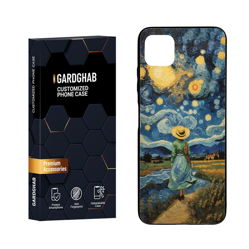 کاور گارد قاب مدل دور ژله ای هنری مناسب برای گوشی موبایل سامسونگ Galaxy A22 5G