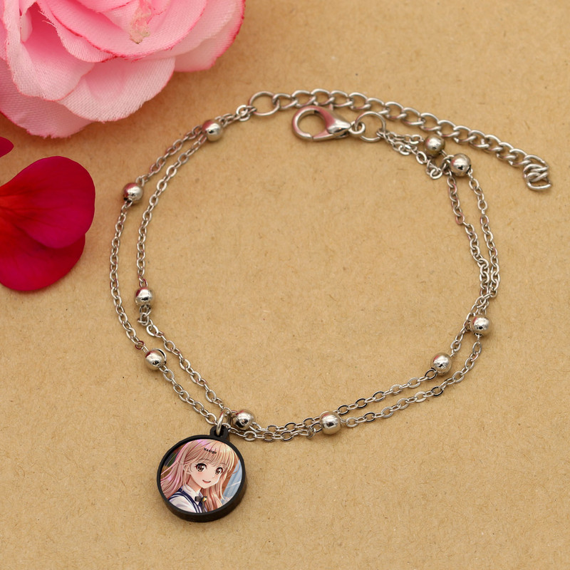 پابند زنانه ناکسیگو مدل شب تاب طرح دختر انیمه ای کد LB7442 پابند زنانه ناکسیگو مدل شب تاب طرح دختر انیمه ای کد LB7442