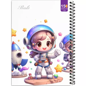 دفتر نقاشی 150 برگ انتشارات  بله مدل رحلی طرح فانتزی دختر فضانورد کد A4-P454