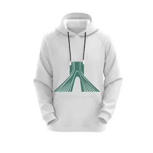 هودی زنانه مدل برج آزادی کد J175 رنگ سفید