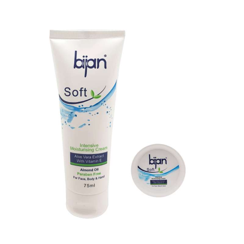 کرم مرطوب کننده بیژن مدل آلوئه ورا حجم 75 میلی لیتری به همراه کرم مرطوب کننده مدل آلوئه ورا حجم 20 میلی لیتر