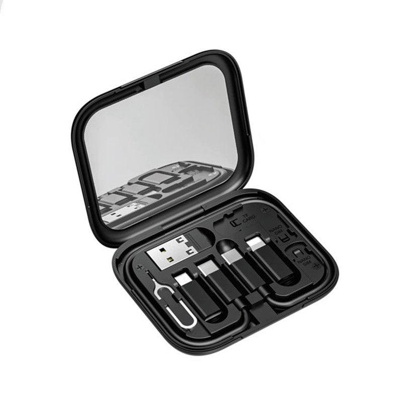 کابل تبدیل USB-C/USB به لایتنینگ/USB-C/MicroUSB بیوا مدل C-18 طول 0.28 متر